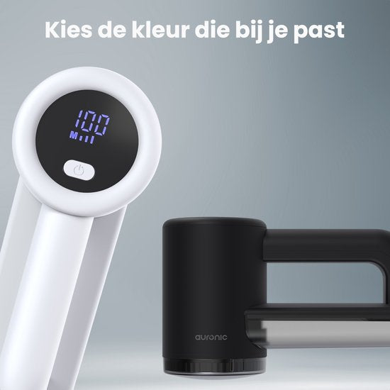 Auronic Elektrische Pluizenverwijderaar Pro - Pluizentondeuse - Oplaadbaar - LED display - 3 Standen - Ontpluizer - Zwart