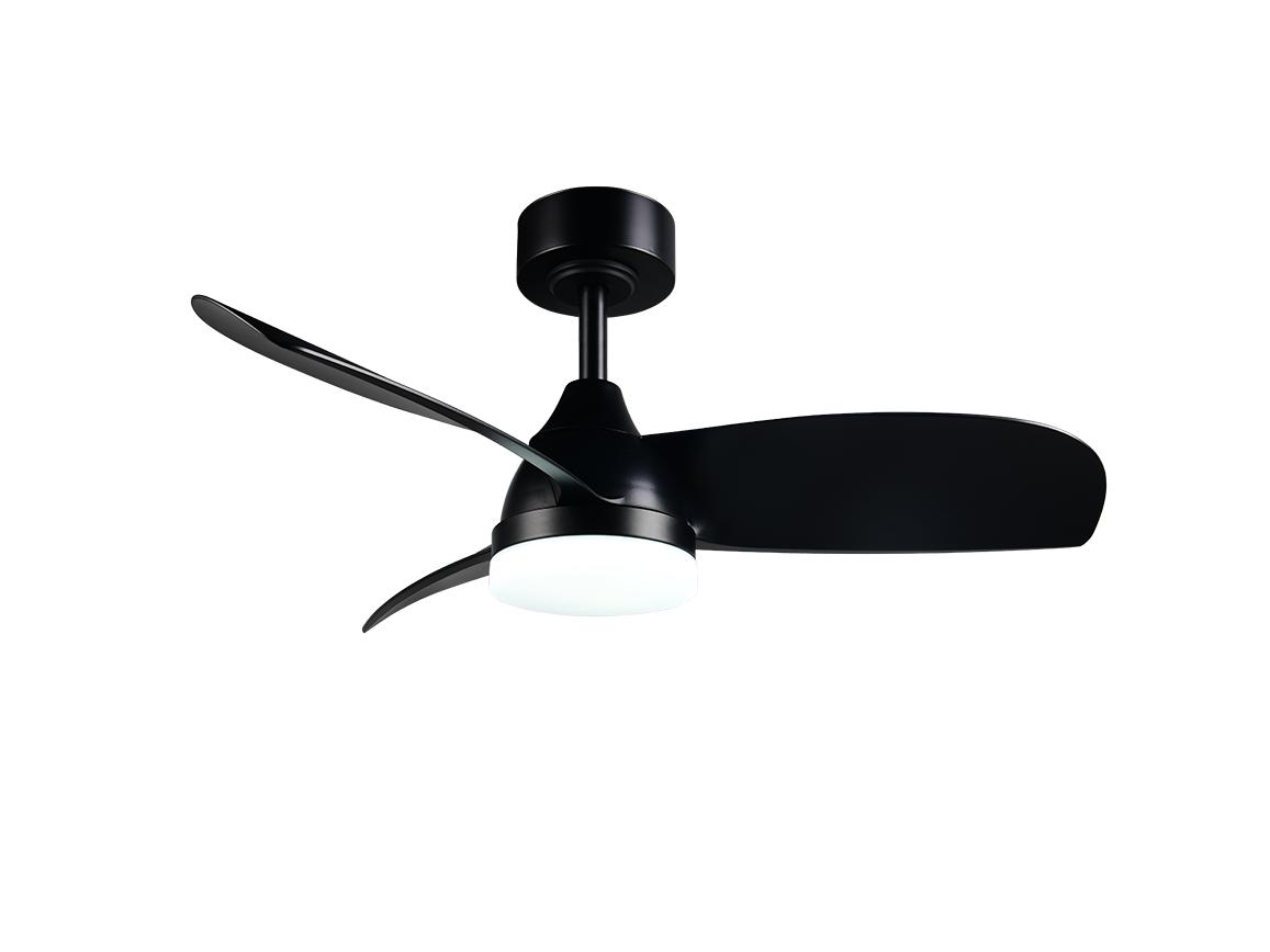 Trio Lighting Helsinki LED Plafondventilator - Zes Snelheidsstanden - Ø 90 cm - Mat Zwart