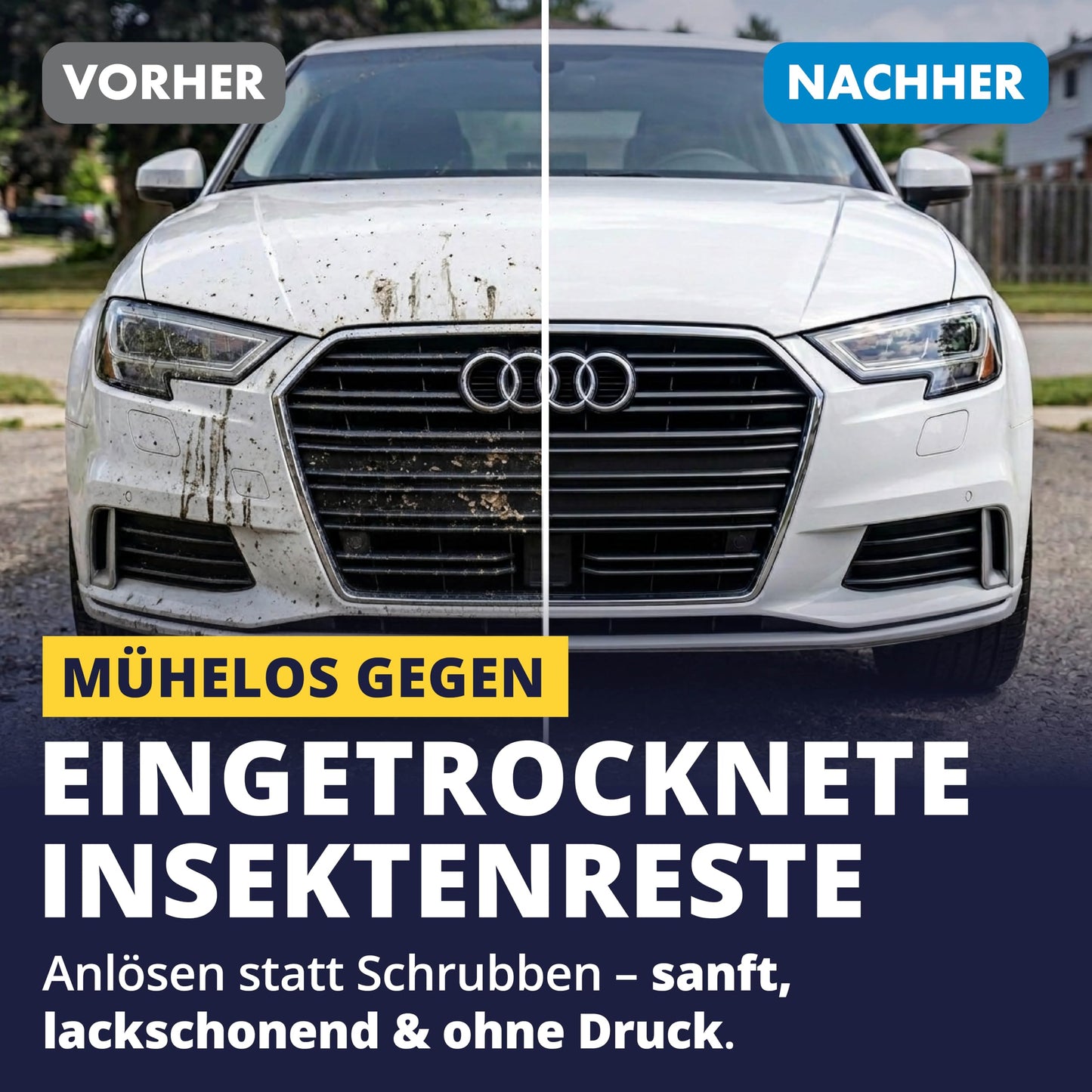 Licargo Insectenspons voor auto set van 3 - Microvezel honingraat - 13 x 8 cm