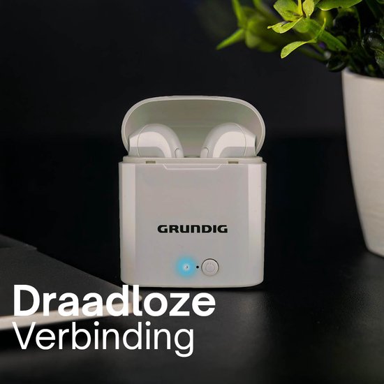 Grundig Draadloze Oordopjes - Bluetooth In Ear Oordopjes 400mAh - Oortjes Draadloos met 2 Uur Afspeeltijd - Earbuds voor Hands Free Bellen - Incl. Oplaadcase USB-C Oplaadkabel