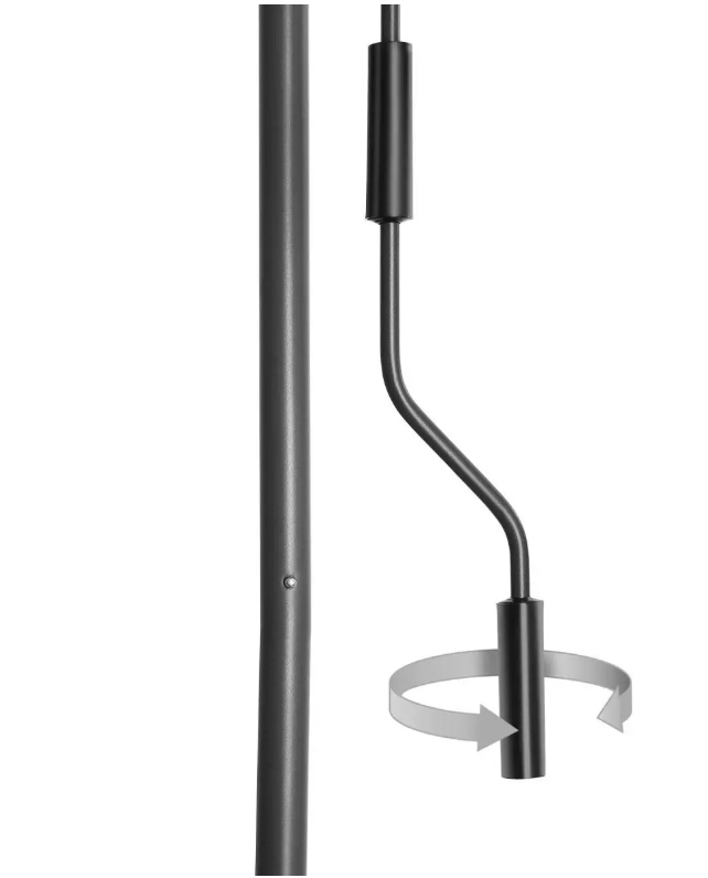 tectake Zonnescherm Taija - Klemzonwering met Zwengel - 200 x 310 cm - UV50+ - Beige