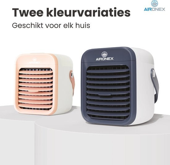 Aironex Draagbare Aircooler Blauw – tot 15 m² - 0.3L Waterreservoir