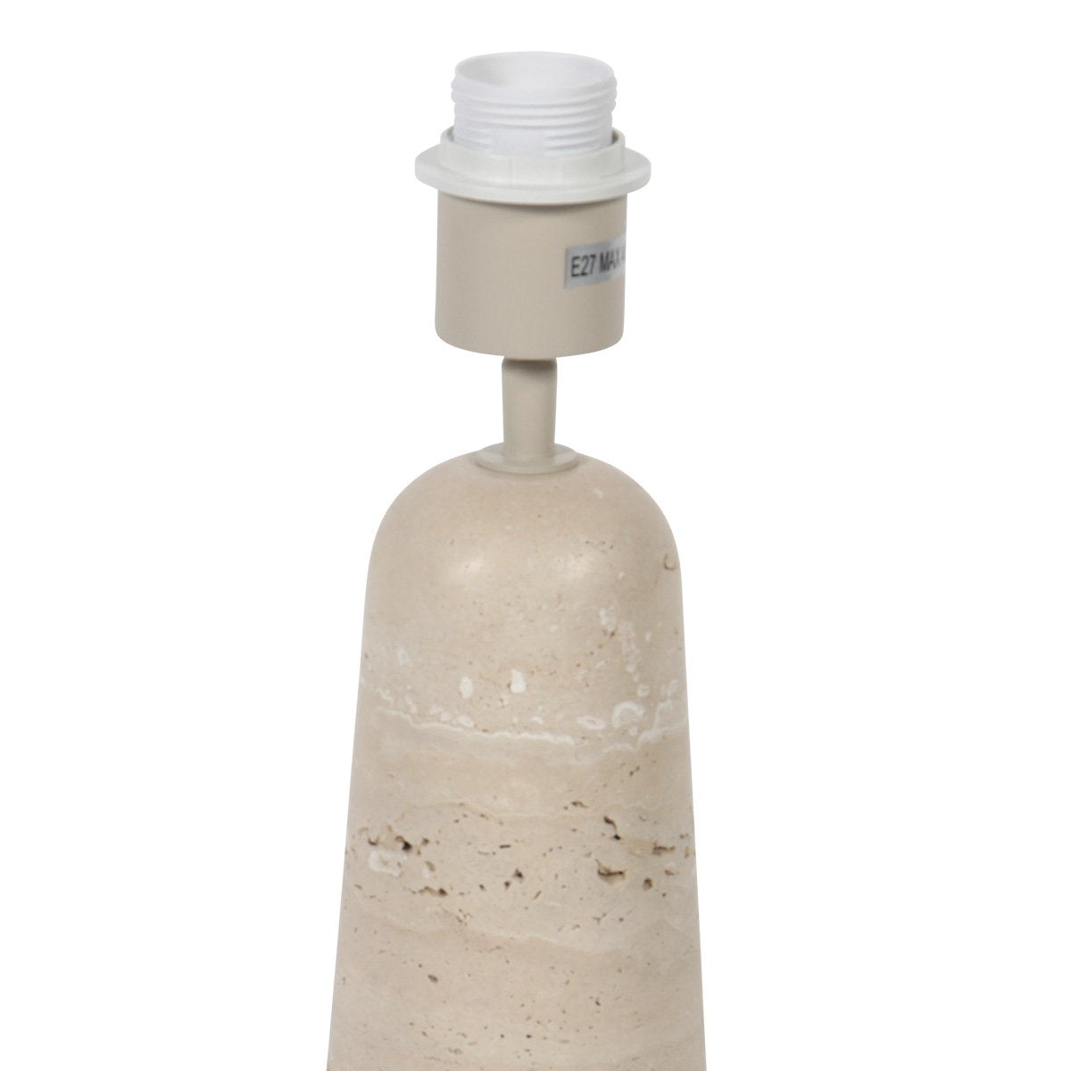 Anne Lighting - tafellamp - Travino - crème - steen - Ø 10cm - E27 - 4401CR