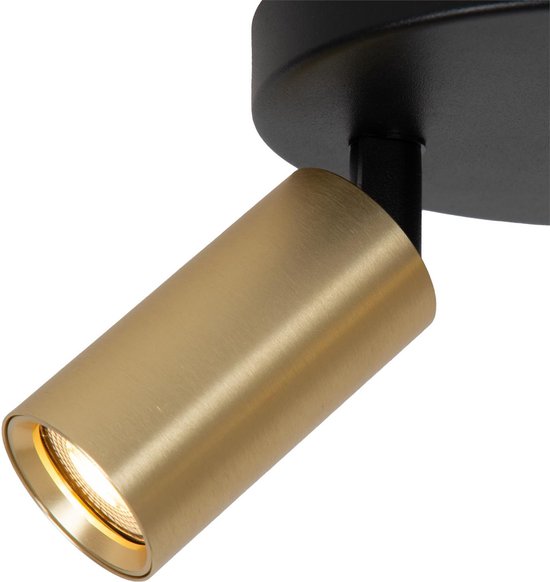 Lucide RITMO - Plafondspot (Plafondlamp) - Ø 15 cm - 2xGU10 (MR11) - Mat Goud / Messing