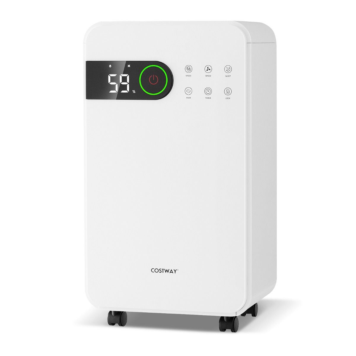 Coast Luchtontvochtiger - 2,3 liter waterreservoir - Slaapmodus - 24-uurs timer - Wit
