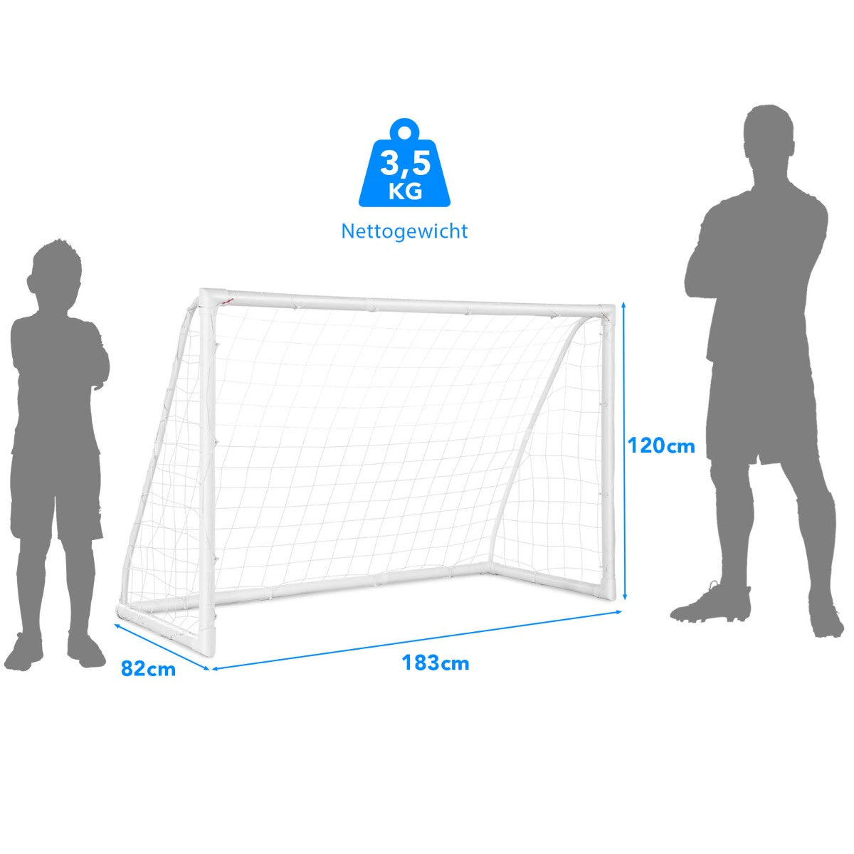 Coast Kindervoetbaldoel - 180 x 120 cm - voor spelen en trainen voor kinderen en tieners vanaf 6 jaar