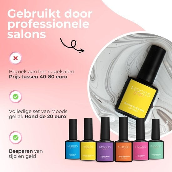 Moods Gellac 6-delige Set - Gel Nagellak - 8ML - Rio Vibes Edition - Gellac - Nagels - Gellak Starterspakket - Zomerse Kleuren