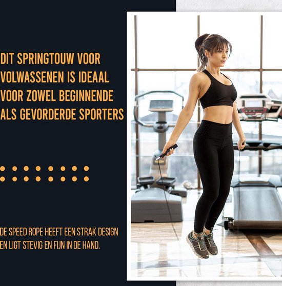 FitBoostR Verstelbaar Springtouw Volwassenen - Professionele Speedrope voor Fitness, Boksen & Crossfit - 3 Meter