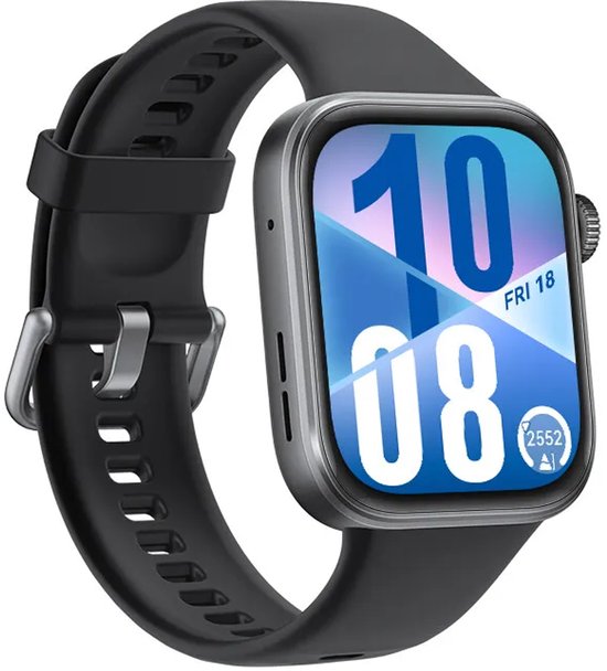 HUAWEI WATCH FIT 4 - Zwart Fluorelastomeer Horlogeband - Ultra slank design | Geavanceerde sportmodi | Tot 10 dagen batterijduur | Compatibel met iOS en Android