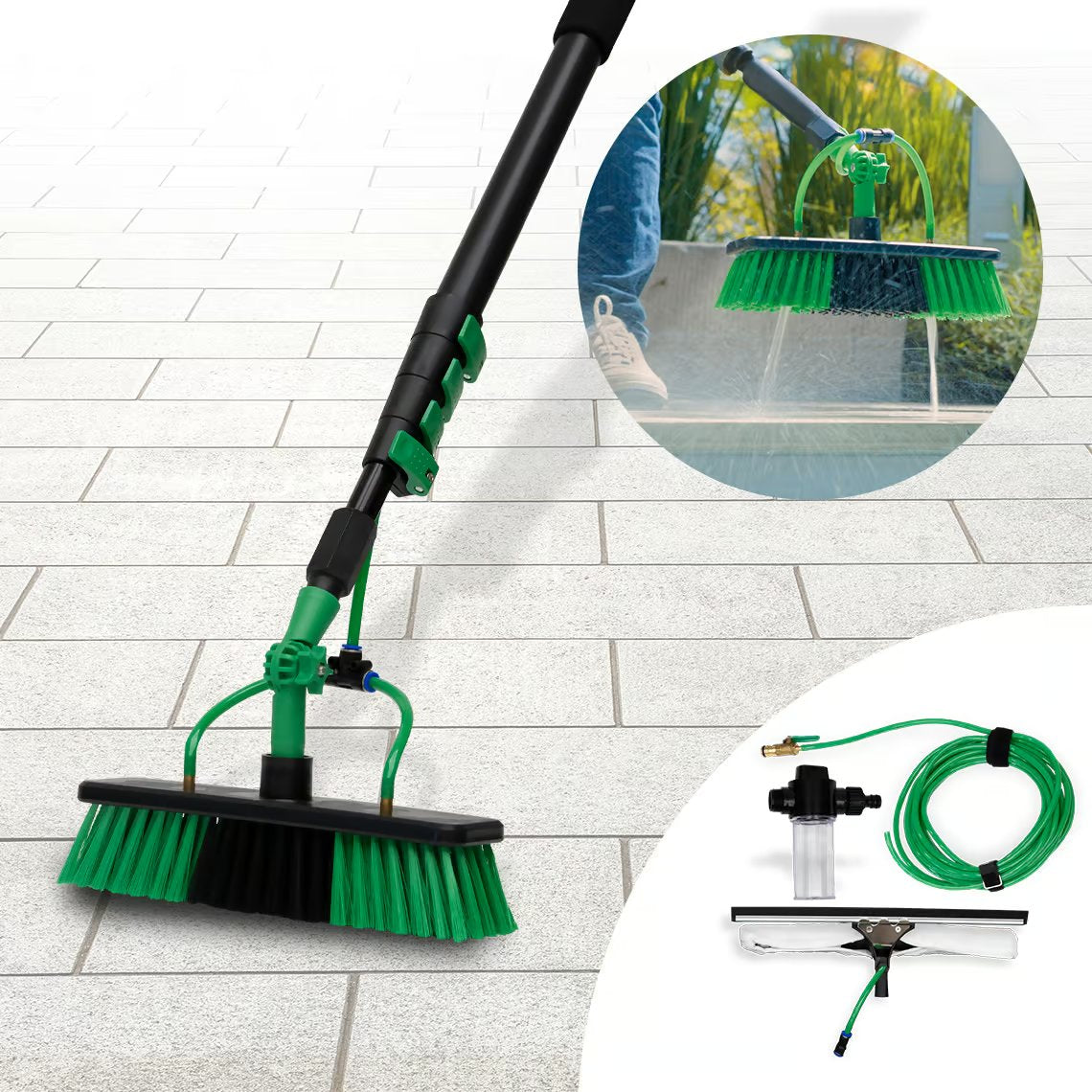 Hammersmith AquaClean Deluxe Telescoop Waterbezem - Uitschuifbaar en Lichtgewicht - Inclusief Accessoires - Innovatief Ontwerp