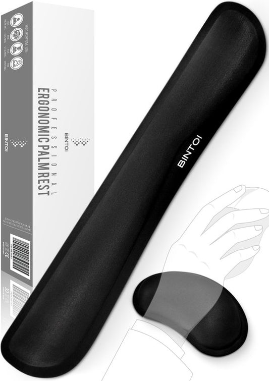Bintoi® P100 - Ergonomische Polssteun Toetsenbord en Muis - Zwart