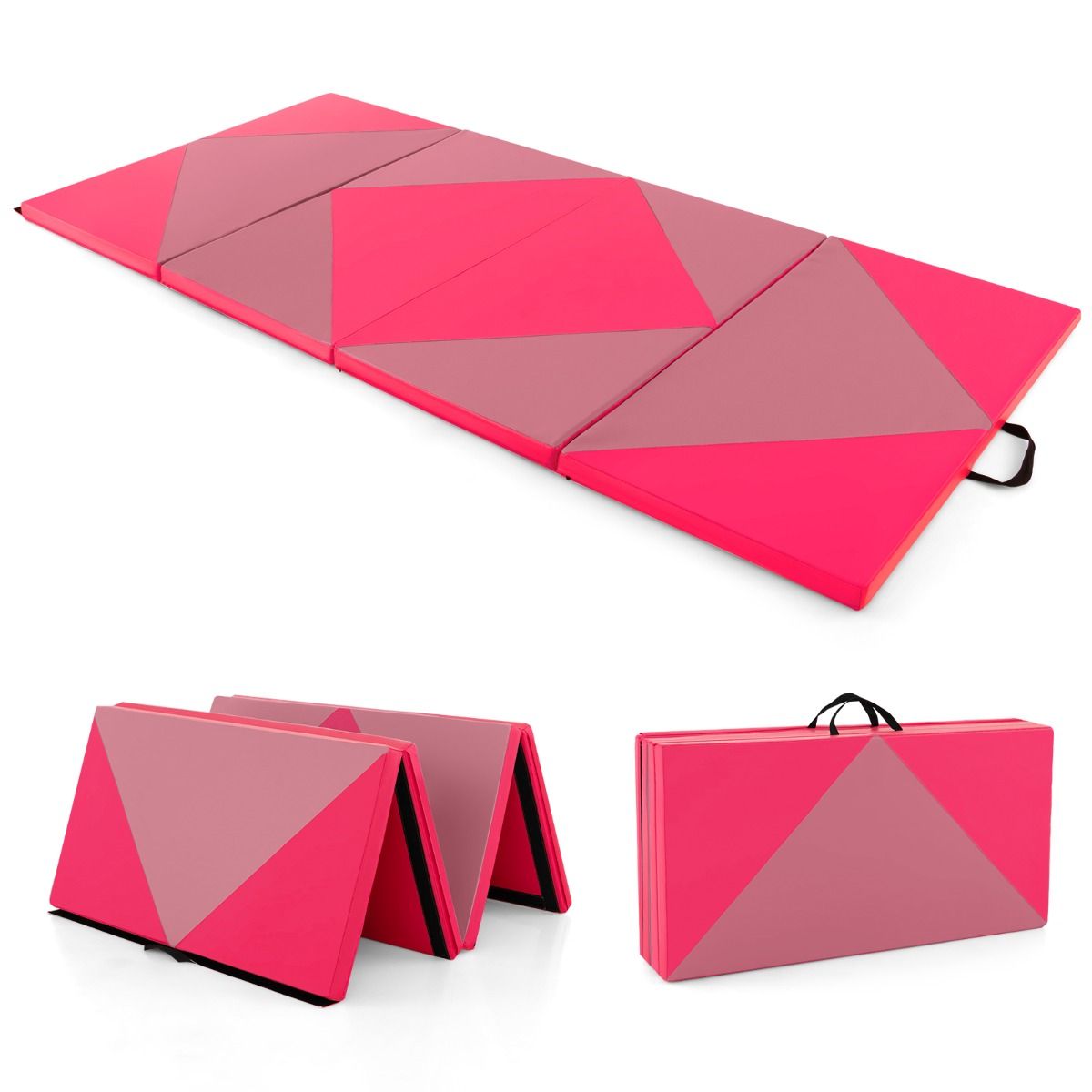 Coast Opvouwbare Zachte Gymmat 240 x 117 x 5 cm - Roze