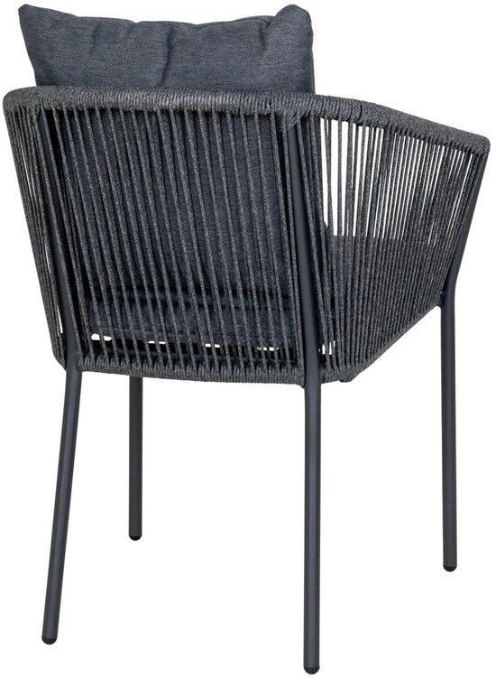 house nordic salerno tuinstoel - donkergrijs - set van 4