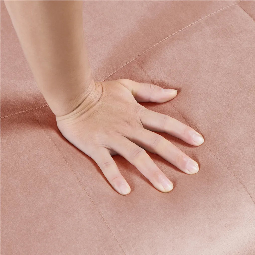 Yaheetech 2-zits Bank met Armleuningen en 2 Lendekussens - Roze - 143,5 x 71,5 x 75,5 cm