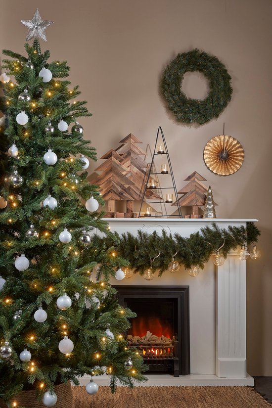 Black Box Trees Brampton Kunstkerstboom met LED Verlichting - H215 x Ø142 cm - Groen