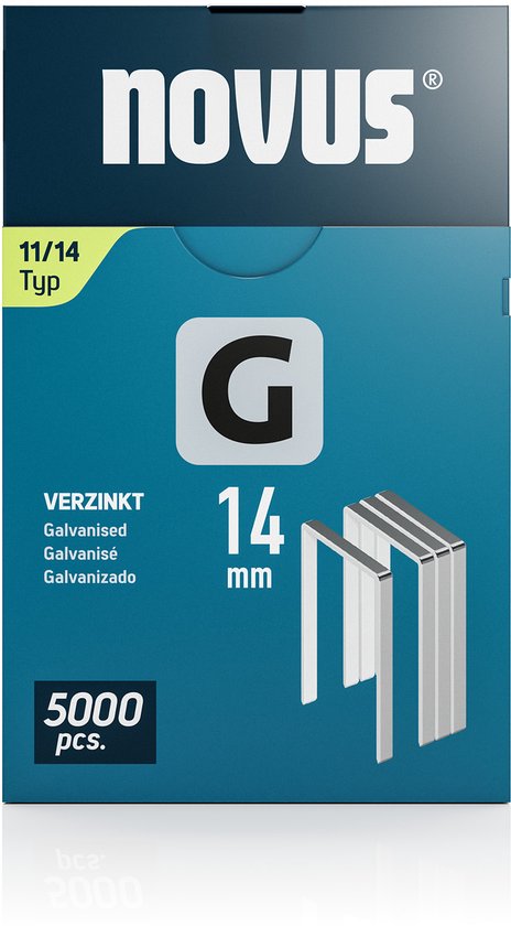 Novus Niet met platte draad G 11/14mm (5.000 stuks)