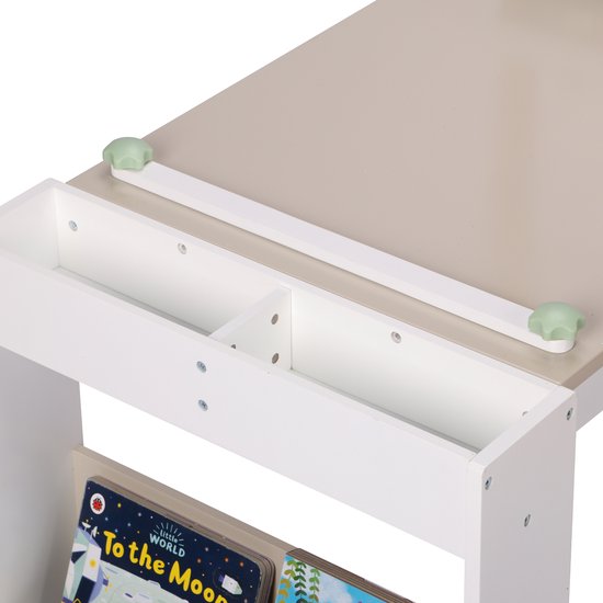 Sunny Olivia Teken- en Knutseltafel – Houten Kinder Teken- en Knutseltafel – Compleet Met Stoel, Whiteboard, Papierrol & Opbergruimte – Creatief Speelmeubel