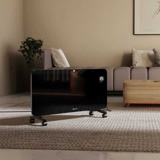 Convector verwarming - Max. 2000 W - Zwarte - Voor Wand- en Vloermontage