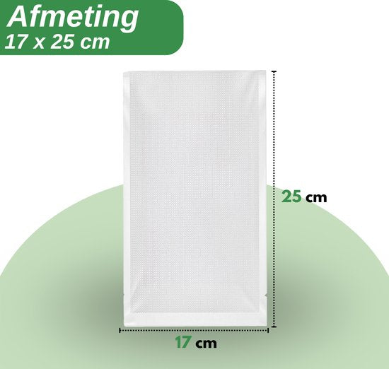 Vaive Vacuumzakken Voedsel 17 x 25 - 100 stuks - Vacumeerzakken - Vacuum / sous vide zakken - BPA vrij