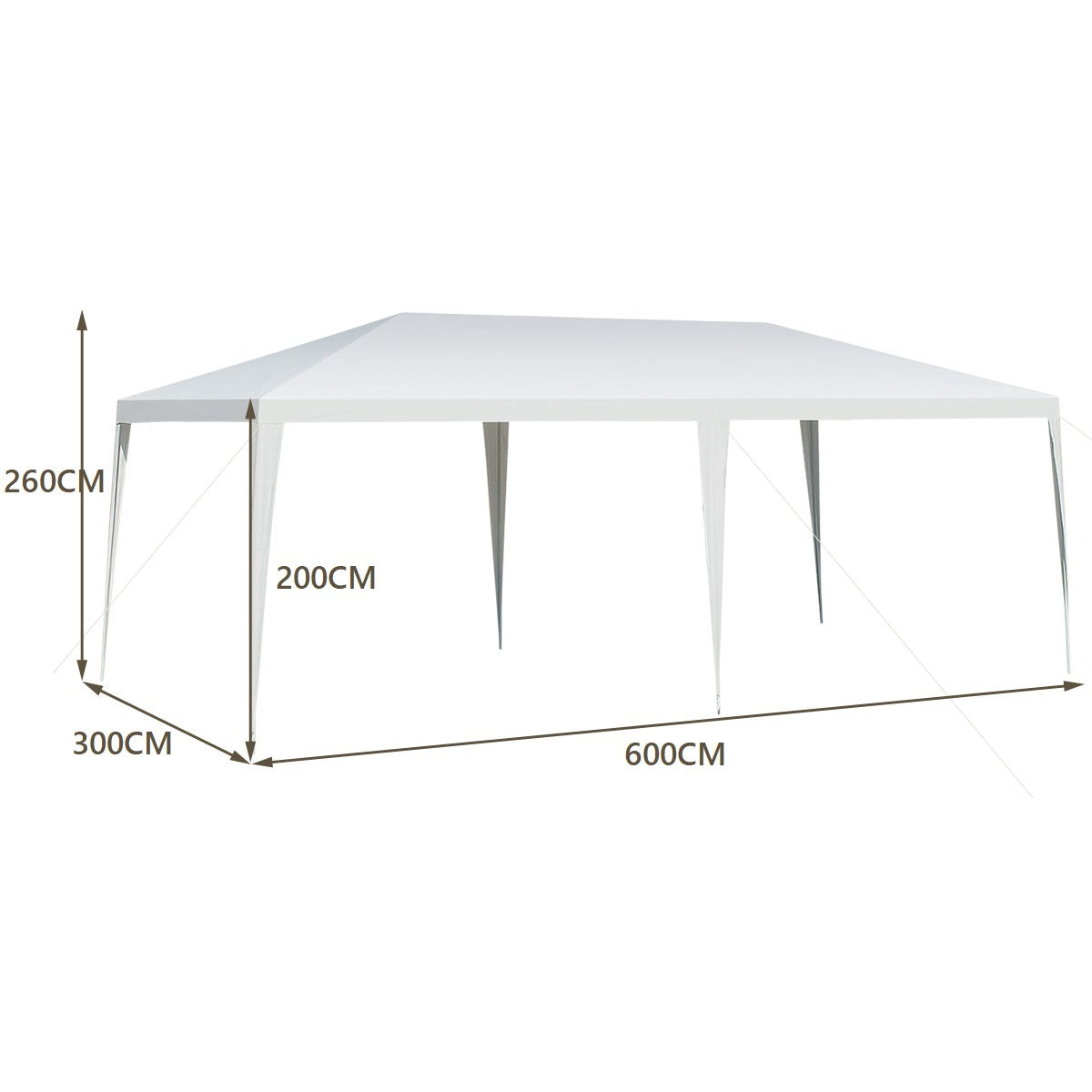 Coast Partytent - Paviljoen - Waterdicht - 300 x 600 cm - Wit