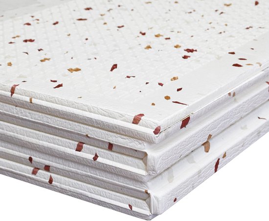 NilaFee® - Speelmat Baby - Speelkleed - Anti slip - Opvouwbaar - Opbergtas - 147 x 190 - XPE - CE getest - Waterafstotend - Auto - Vliegtuig - Terrazo Brown