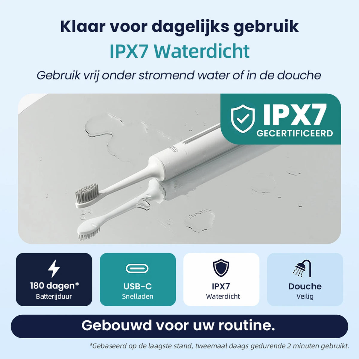 Bair Care A9 Sonische Elektrische Tandenborstel - 5 Reinigingsstanden - 3 Intensiteiten - 180 Dagen Batterijduur - IPX7 Waterdicht