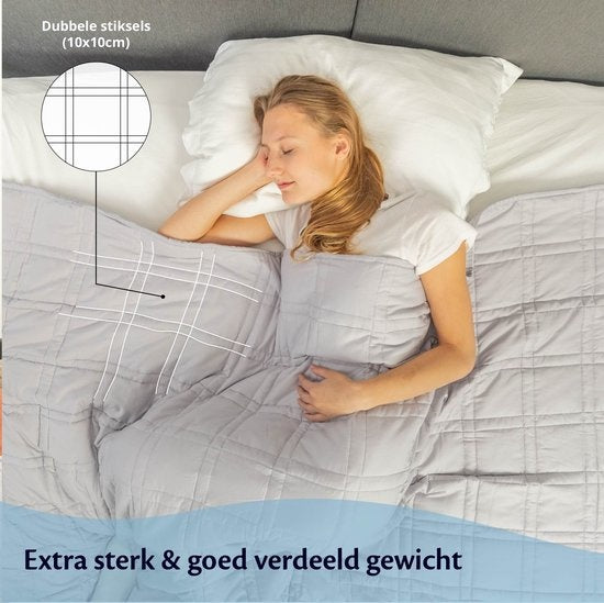 Verzwaarde Deken 13kg – 200x200 – Extra Zwaar – Voor Diepe Ontspanning & Betere Slaap – OEKO-TEX