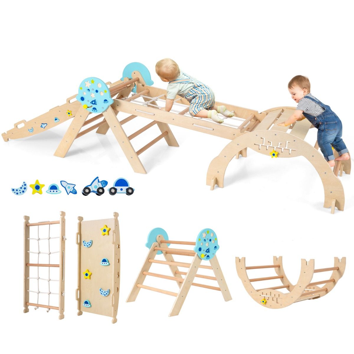 Coast Montessori Klimset - 9-in-1 speeltoestel - opvouwbaar - Natuurlijk