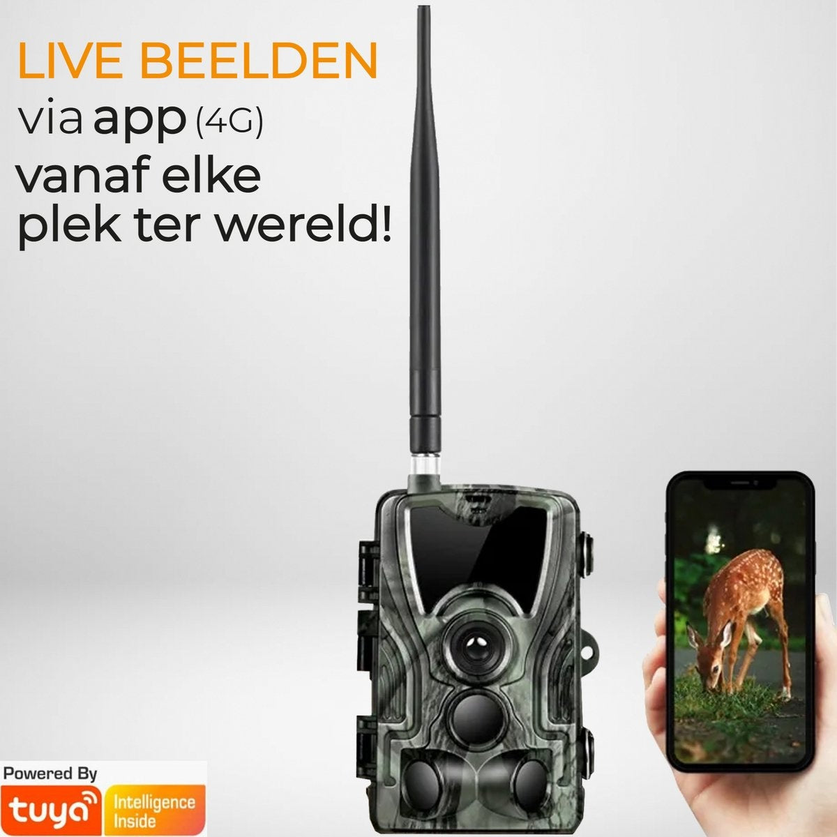 Denver Wildcamera met Nachtzicht - Live Beelden via 4G (APP) - CMOS Sensor - 30MP - Waterdicht - WCL8040