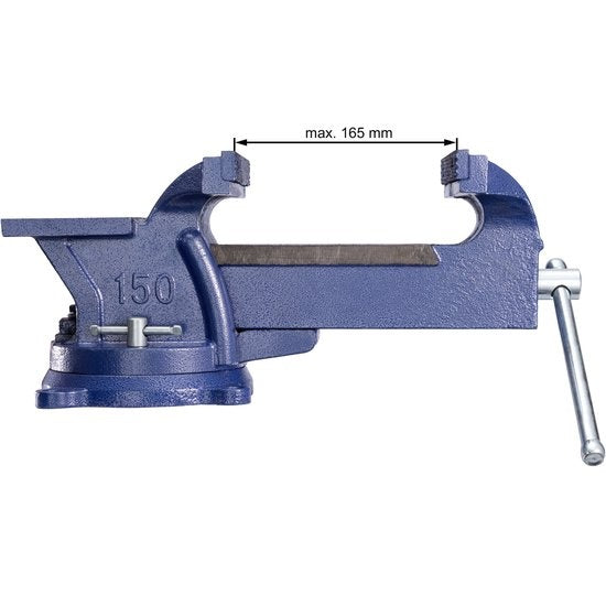 tectake - Bankschroef voor werkbank 165 mm draaibaar - art nr  401125