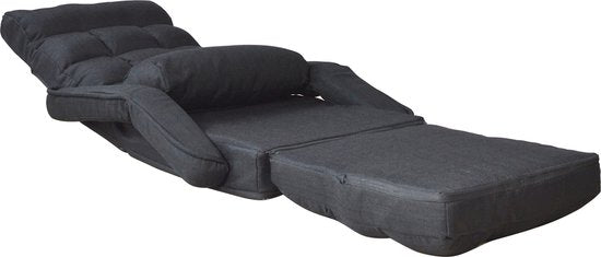 VDD Gaming - Loungestoel - Uitklapbaar tot een ligstoel - Zwart -71x51x50cm