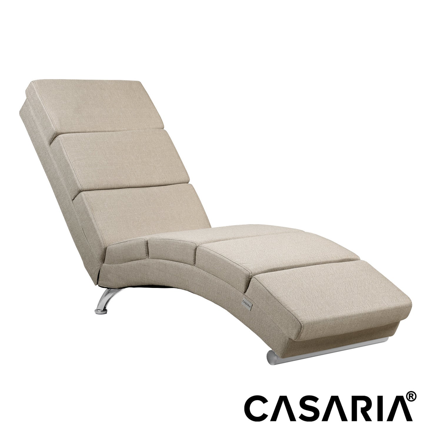 Casaria - Relax Lounger - Geweven stof - Sand