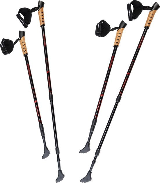 Nordic Walking Stokken – Telescopisch 2 Paar – Rood