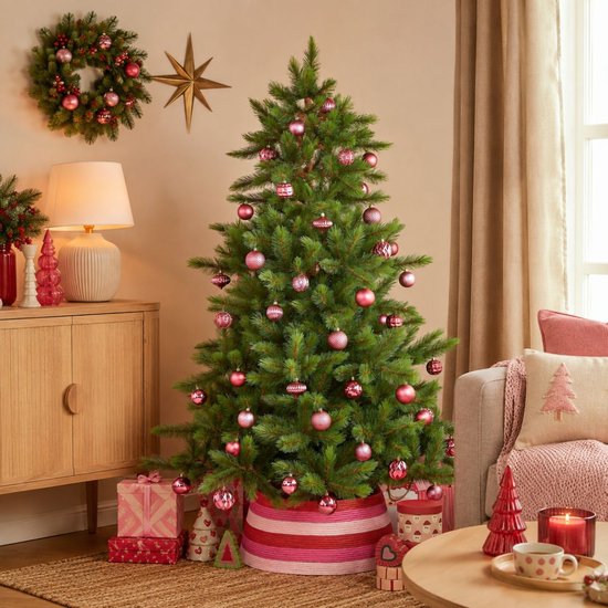 Triumph Tree Wyoming Spar - Kerstboom met 460 Dennentakjes en Inhaakconstructie - Kerstversiering voor Binnen met Natuurlijke Uitstraling - Kunstboom met Harde PVC-naalden - H155 x Ø117 cm - Groen
