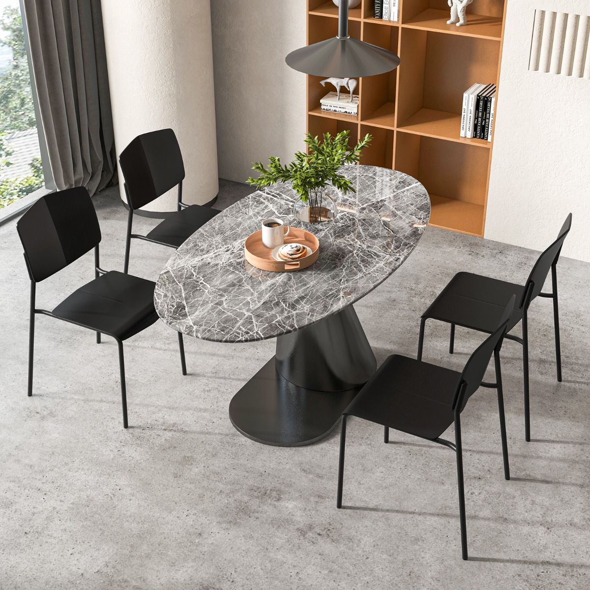 Coast Eetkamerstoelen Set van 4 - Stapelbaar - Ergonomische rugleuning - Meerdere kleuren