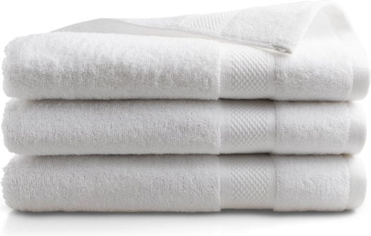 DoubleDry Handdoeken 70 x 140 cm – set van 3 – Hotelkwaliteit 500 g/m2 – Zacht & Absorberend - OEKO-TEX Made in Green & BSCI Gecertificeerd - bright white