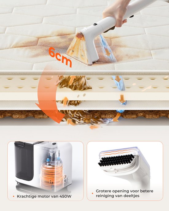 Uwant Was-Stofzuiger B200SE 12000Pa 450W Voor Thuis En Kantoor Multifunctioneel