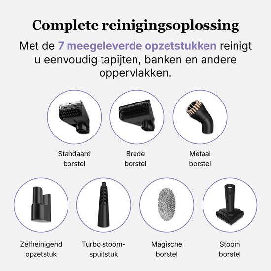 Motionflow Tapijtreiniger PRO – Professionele Dieptereiniging met Stoomfunctie tot 100°C – Krachtige 1700W Vlekkenreiniger - Stoomreiniging voor Vloer, Bank, Badkamer en Tapijt - Stoomreiniger & Zetelreiniger - Carpet Cleaner incl. Schoonmaakmiddel