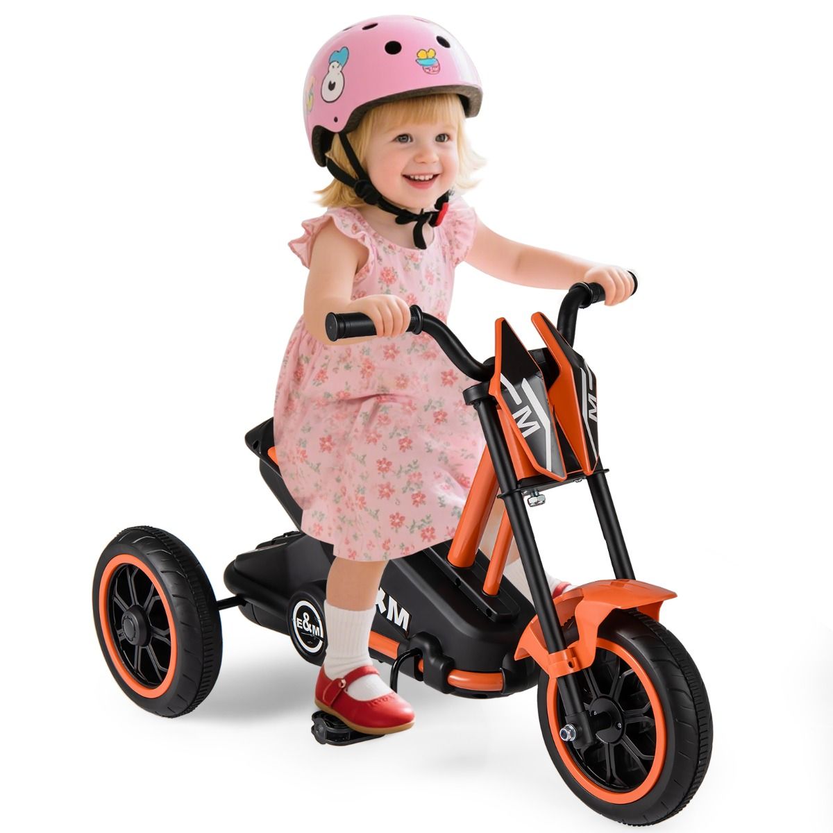 Coast Kinderdriewieler - stabiel driehoekig frame - stuurbegrenzing - oranje