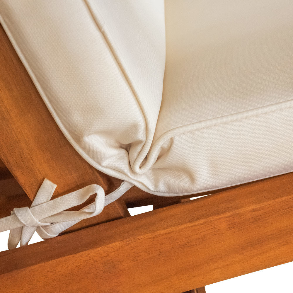 Detex Tuinkussen 2 Stuks - Voor Hoge Rugleuning Stoel - Crème
