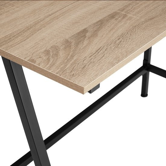 tectake® - Bureau Newton industrieel lichtbruin - 100 x 50 x 77 cm - 404422
