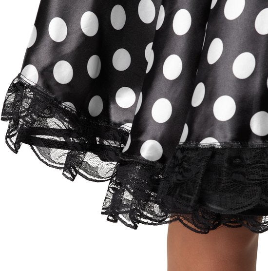 Dressforfun Rockabily lady XL - verkleedkleding kostuum halloween verkleden feestkleding carnavalskleding carnaval feestkledij partykleding - 302158