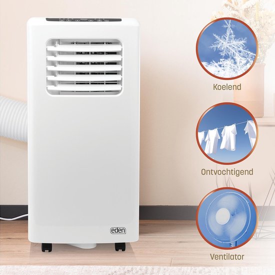 Eden Mobiele Airco - 3-in-1 - Ontvochtiger - 7000 BTU - 60 m³