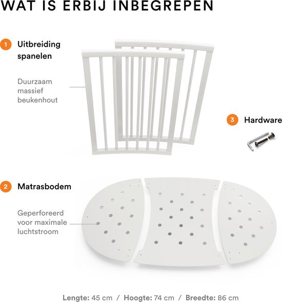 Stokke® Sleepi™ Uitbreidingsset Ledikant - White