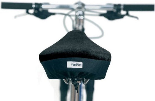 TEMPUR - Fietszadeldekje - Large - 33.5 x 33 x 3 cm - Zwart & Traagschuim - Drukverlagend & Comfortabel - Fiets en Hometrainer - Optimaal rijcomfort tijdens lange ritten