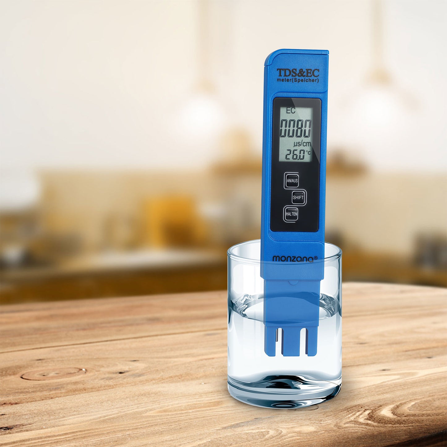 Monzana Digitale watertester met LCD-display 3in1 - TDS- EC- en temperatuurmeetapparaat