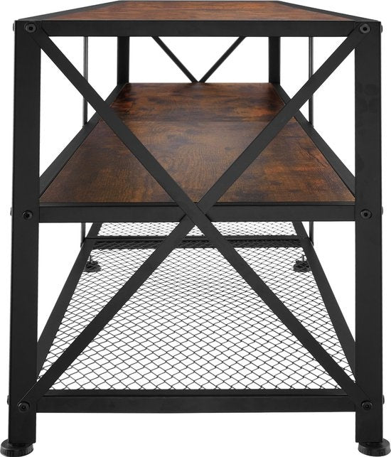 tectake - TV-meubel – Indianapolis - industrieel donkerbruin – 404543