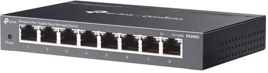 TP-Link Omada ES208G netwerk-switch Managed L2 Gigabit Ethernet (10/100/1000) Zwart