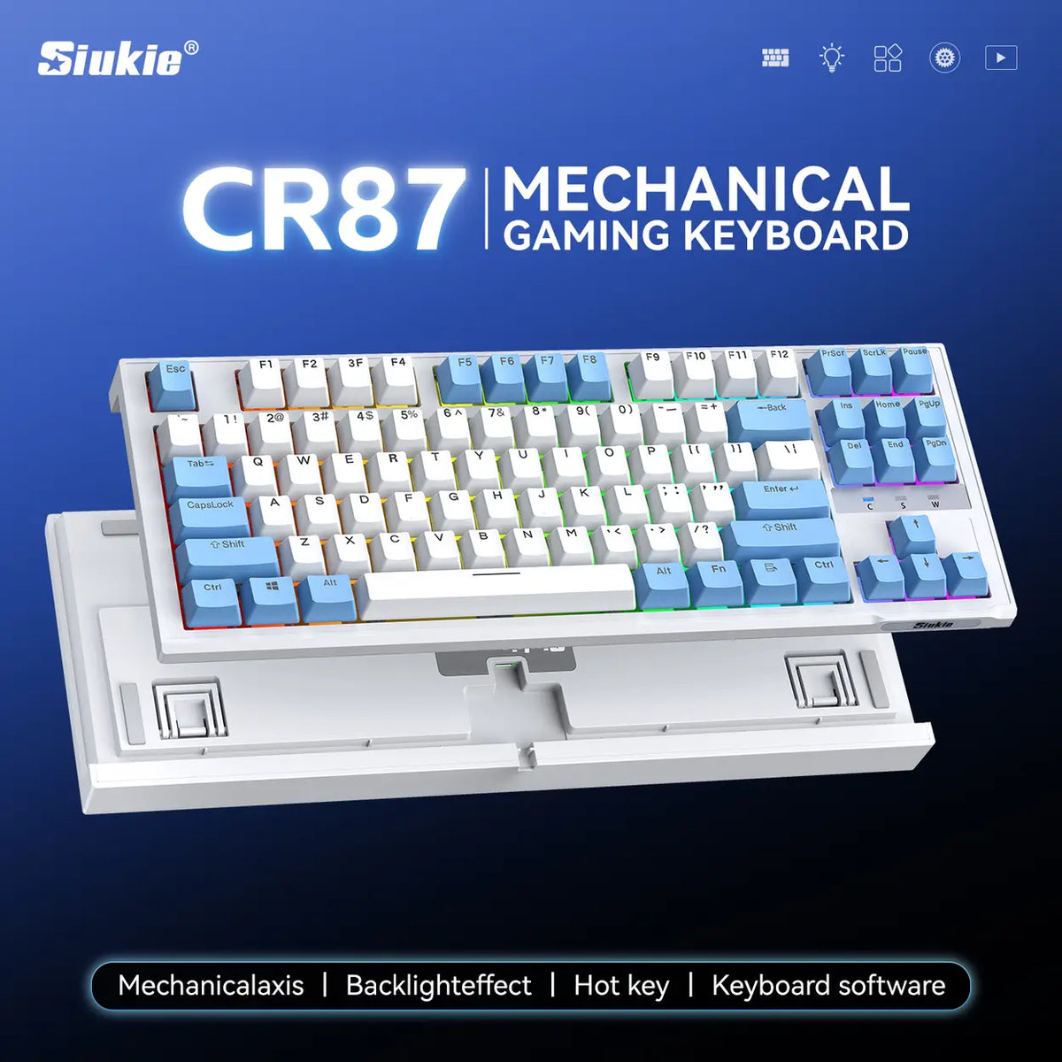Siukie CR87 Mechanisch Toetsenbord - 87 Toetsen - Verwisselbare Switches