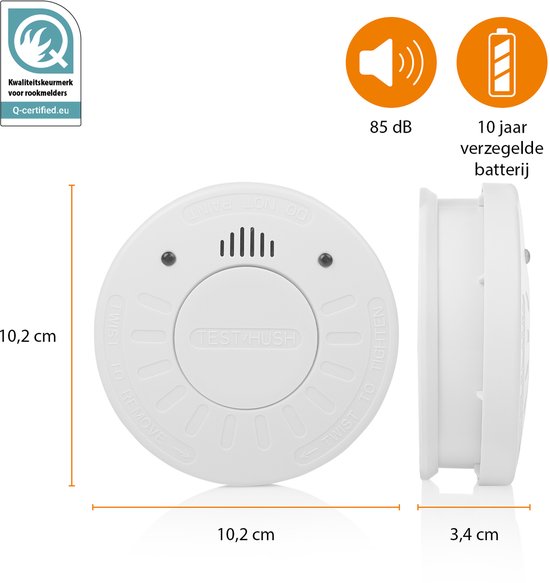 Smartwares RM520 Rookmelder – Brandmelder - 10 jaar batterij – Testknop – 85 dB